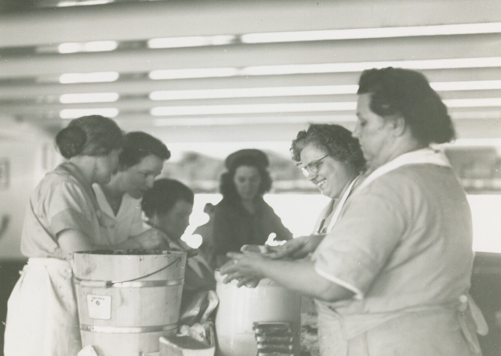 Women preparing food aboard the LLoyd Seaman-1944