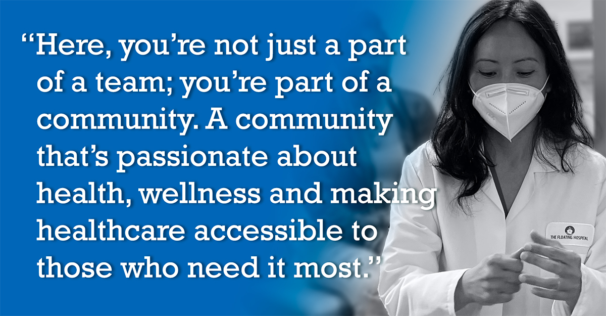 “Here, you’re not just a part of a team; you’re part of a community. A community that’s passionate about health, wellness and making healthcare accessible to those who need it most.”